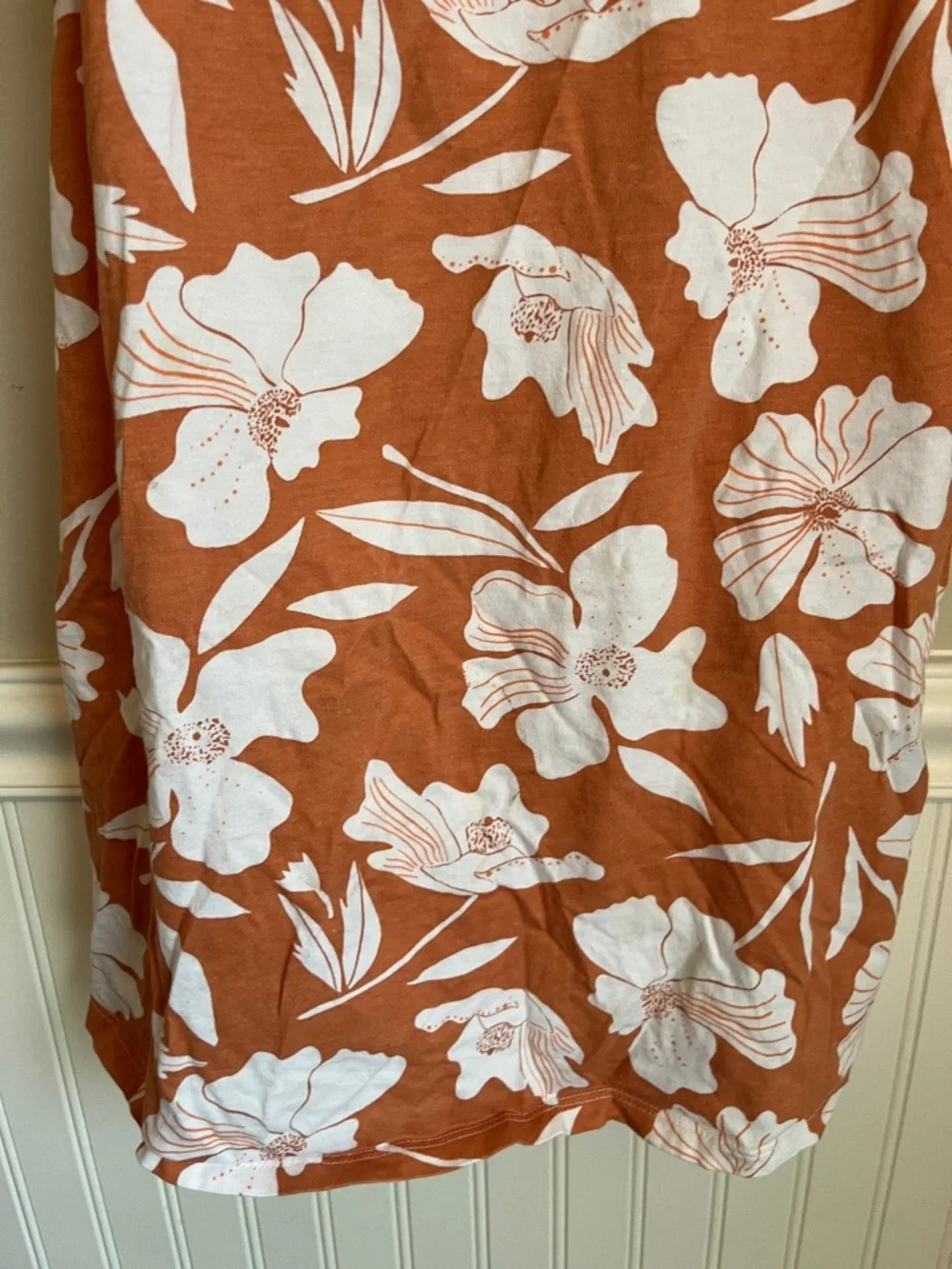 Patagonia Wander Crest Organic Cotton Orange Racer Back Tank Top Size Medium M
